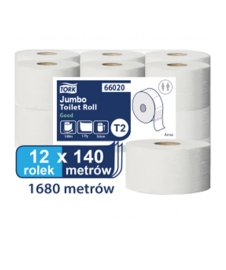 Papier toaletowy Tork 66020 - 12 rolek